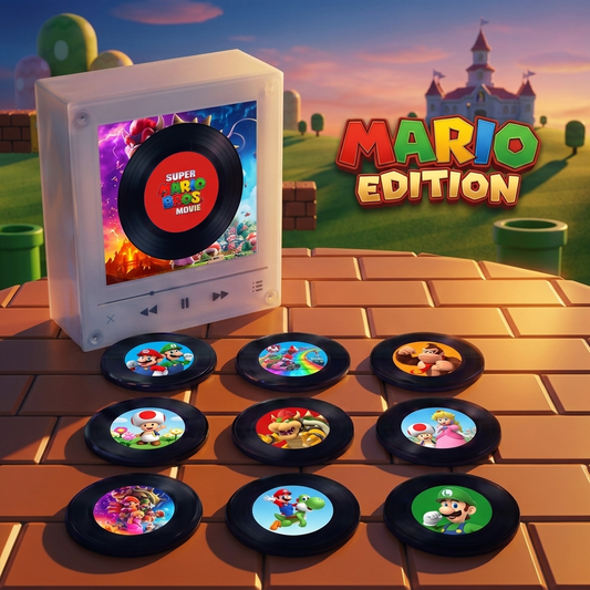 Vinyl Vibe™ Mario Edition - Customizable Magnetic Music Box