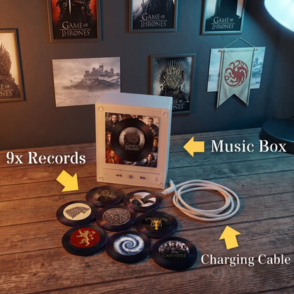 Vinyl Vibe™ GOT Edition - Customizable Magnetic Music Box