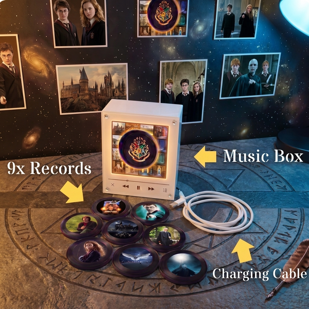 Vinyl Vibe™ Potter Inspired - Customizable Magnetic Music Box