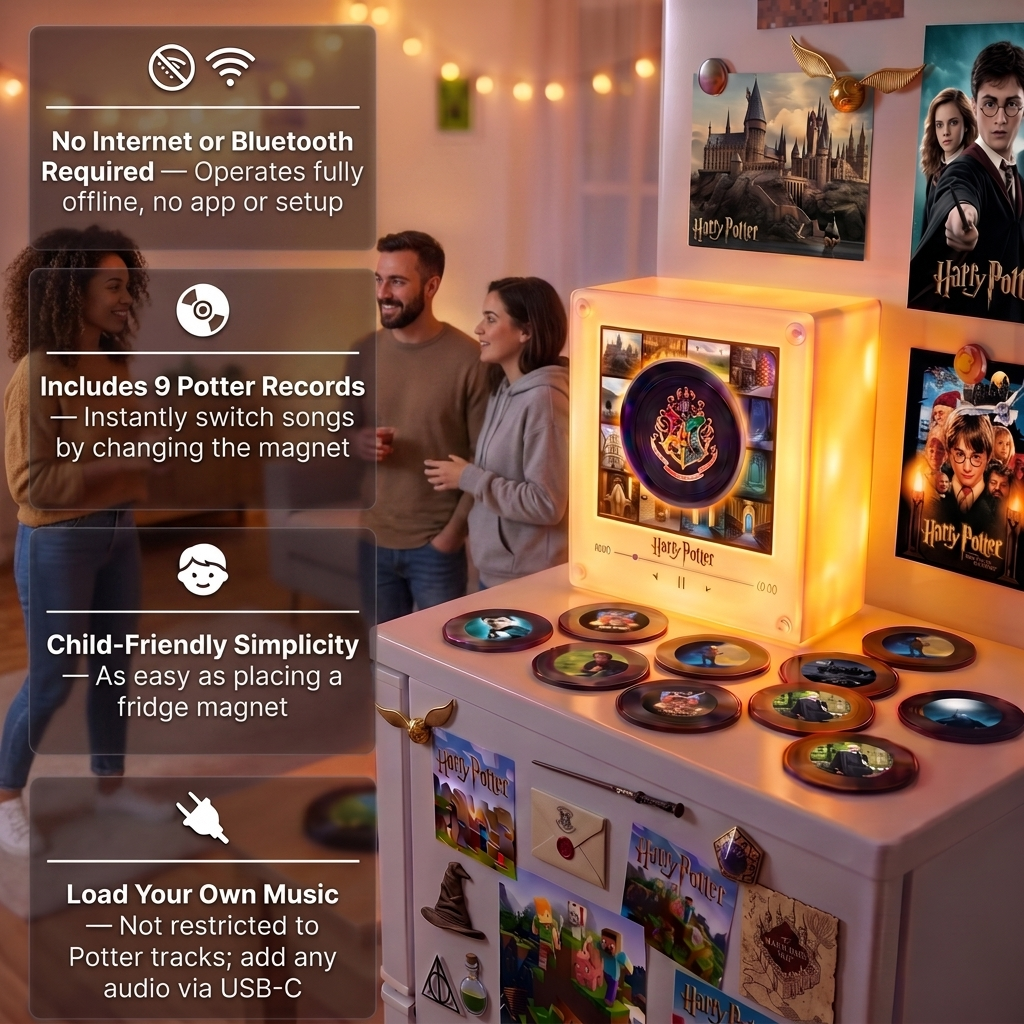Vinyl Vibe™ Potter Inspired - Customizable Magnetic Music Box