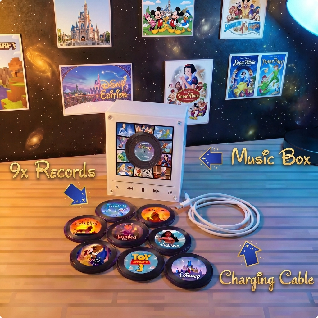 Vinyl Vibe™ Disney Inspired - Customizable Magnetic Music Box