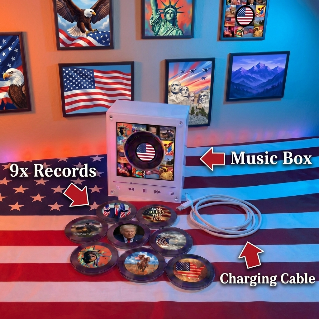 Vinyl Vibe™ ™ USA - Customizable Magnetic Music Box