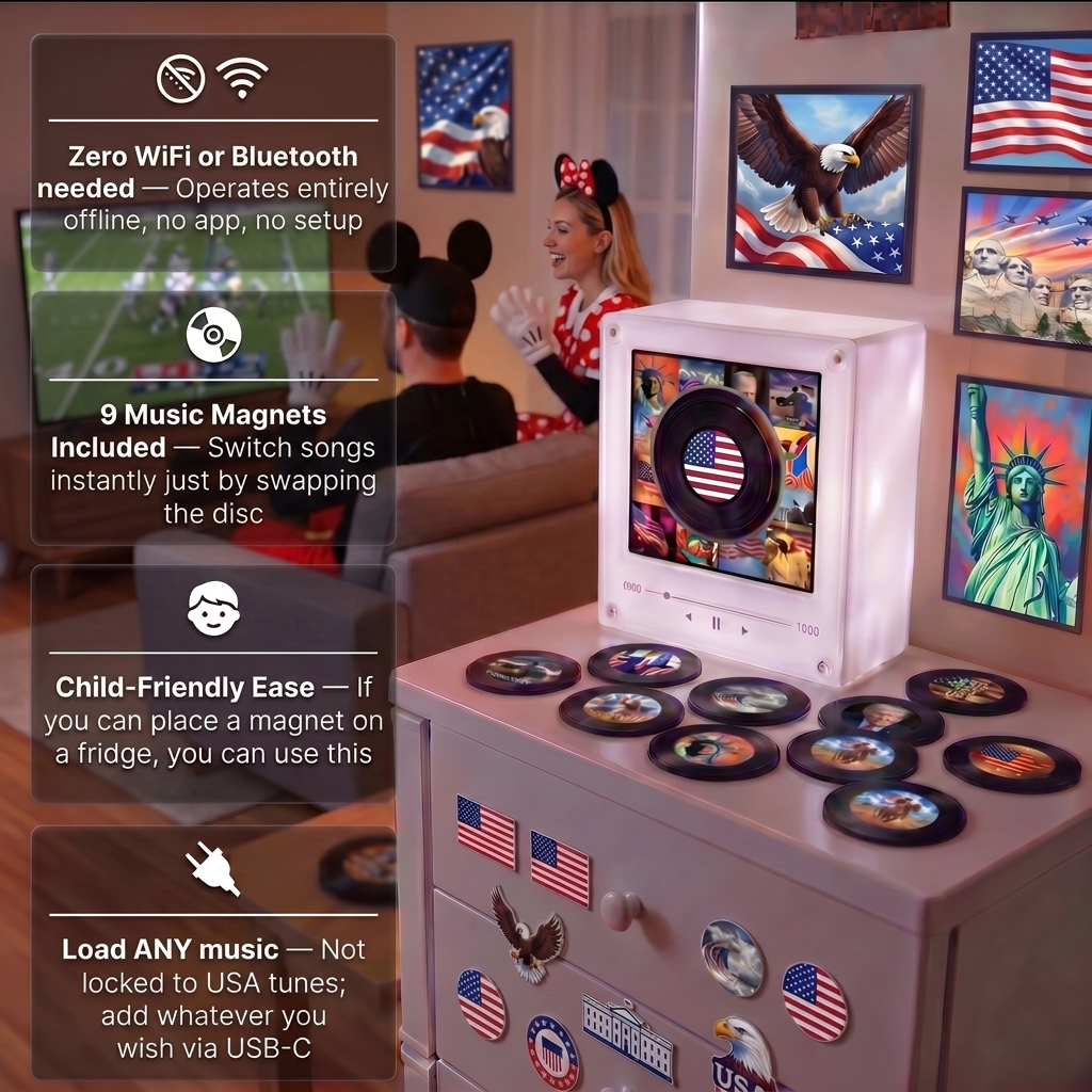Vinyl Vibe™ ™ USA - Customizable Magnetic Music Box
