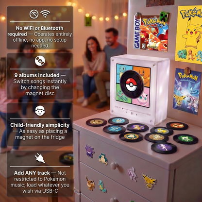 Vinyl Vibe™ Poké - Customizable Magnetic Music Box