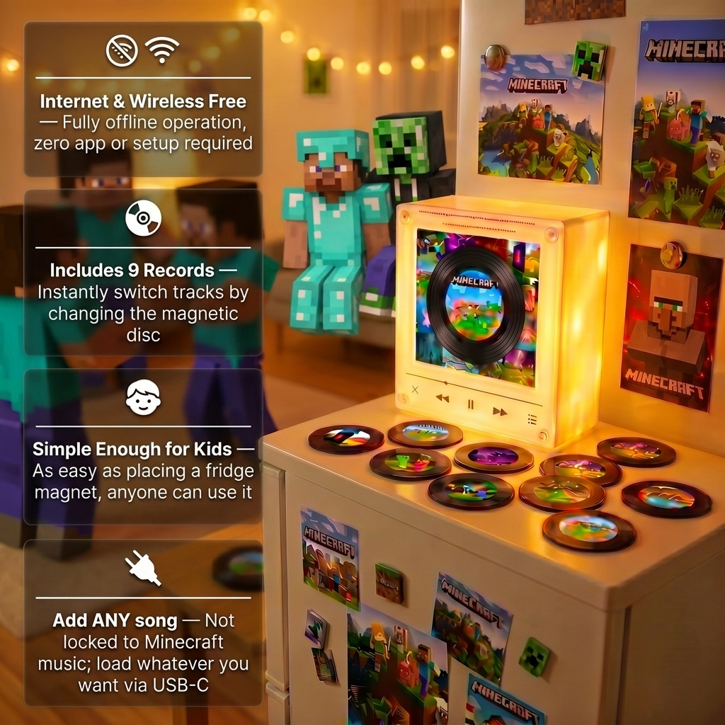 Vinyl Vibe™ MC - Customizable Magnetic Music Box