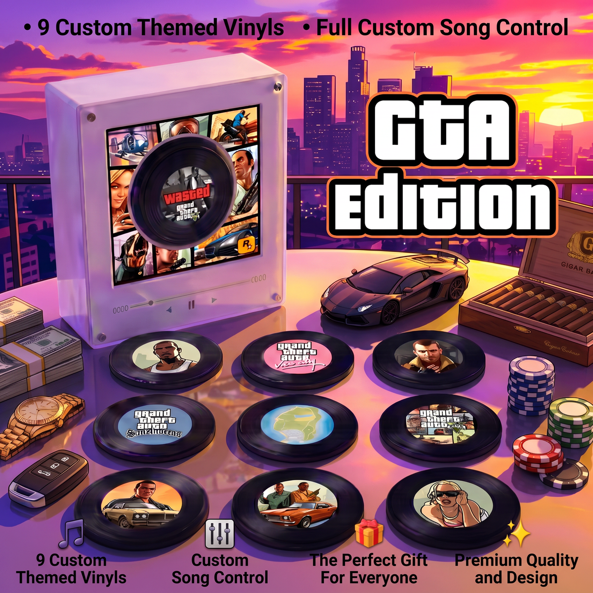 Vinyl Vibe™ GTA - Magnetic Music Box